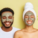 coppia-ha-maschera-verde-sul-viso