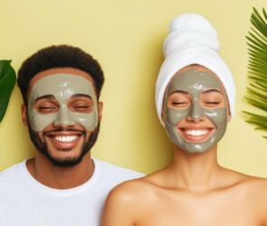 coppia-ha-maschera-verde-sul-viso